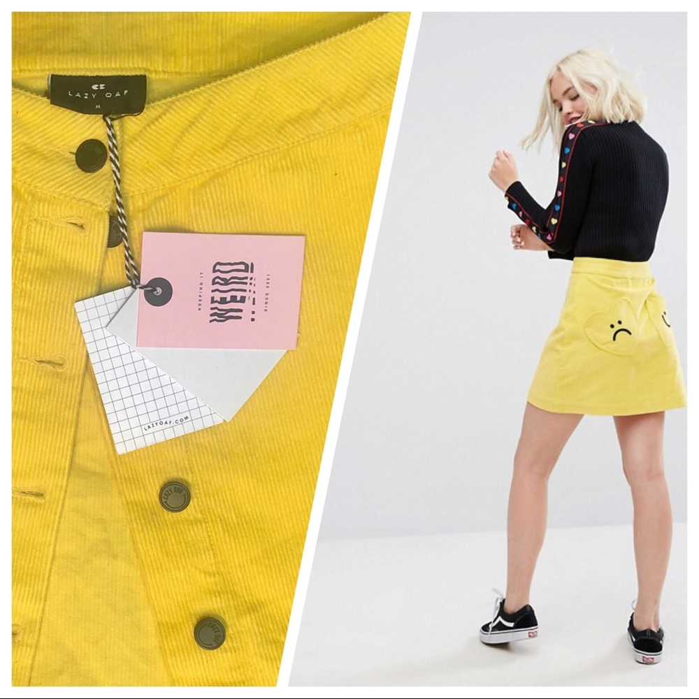 Lazy Oaf Moody Mustard Skirt